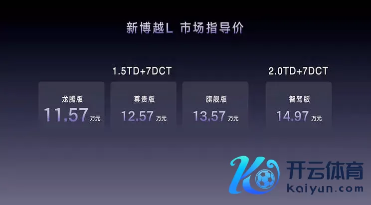 新款祯祥博越L精致上市 售11.57万元起