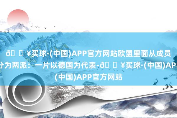 🔥买球·(中国)APP官方网站欧盟里面从成员国层面看分为两派：一片以德国为代表-🔥买球·(中国)APP官方网站