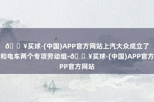 🔥买球·(中国)APP官方网站上汽大众成立了油车和电车两个专项劳动组-🔥买球·(中国)APP官方网站