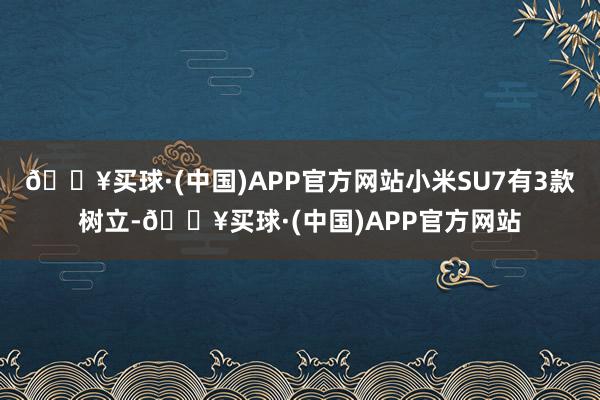 🔥买球·(中国)APP官方网站小米SU7有3款树立-🔥买球·(中国)APP官方网站