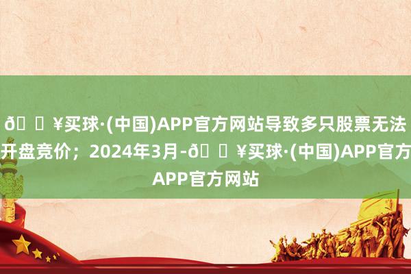 🔥买球·(中国)APP官方网站导致多只股票无法进行开盘竞价；2024年3月-🔥买球·(中国)APP官方网站