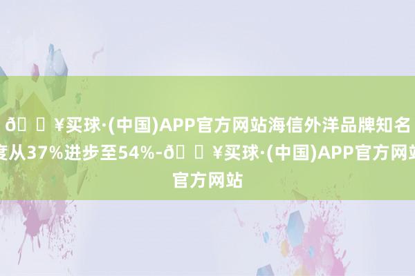 🔥买球·(中国)APP官方网站海信外洋品牌知名度从37%进步至54%-🔥买球·(中国)APP官方网站