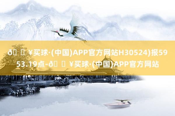 🔥买球·(中国)APP官方网站H30524)报5953.19点-🔥买球·(中国)APP官方网站