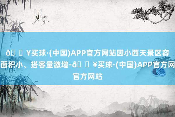 🔥买球·(中国)APP官方网站因小西天景区容纳面积小、搭客量激增-🔥买球·(中国)APP官方网站