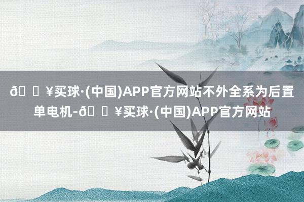 🔥买球·(中国)APP官方网站不外全系为后置单电机-🔥买球·(中国)APP官方网站