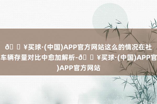 🔥买球·(中国)APP官方网站这么的情况在社会举座车辆存量对比中愈加解析-🔥买球·(中国)APP官方网站