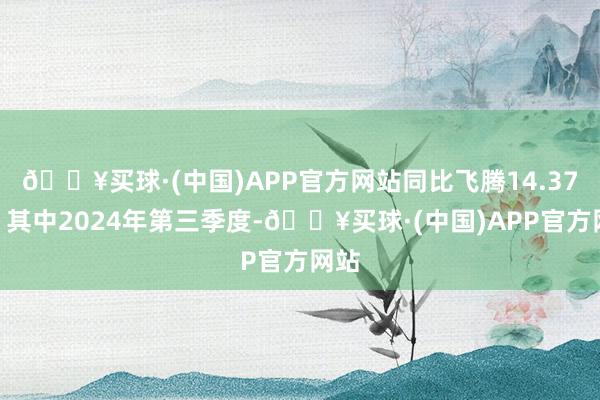 🔥买球·(中国)APP官方网站同比飞腾14.37%；其中2024年第三季度-🔥买球·(中国)APP官方网站