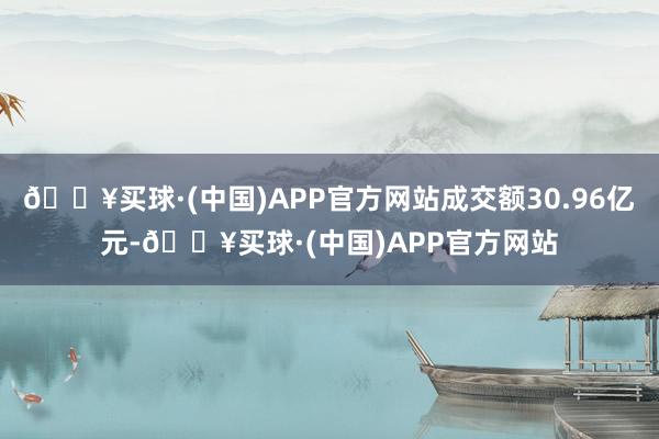 🔥买球·(中国)APP官方网站成交额30.96亿元-🔥买球·(中国)APP官方网站