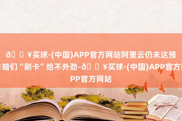 🔥买球·(中国)APP官方网站阿里云仍未达预期月暗们“刷卡”给不外劲-🔥买球·(中国)APP官方网站