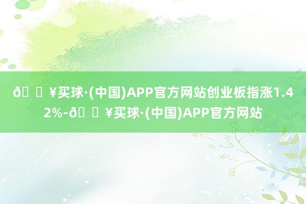 🔥买球·(中国)APP官方网站创业板指涨1.42%-🔥买球·(中国)APP官方网站